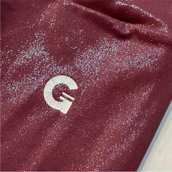 grrrl Leggings Metallic Purple/Pink Iridescent Print, Size "SAM" workout gym - Picture 5 of 15